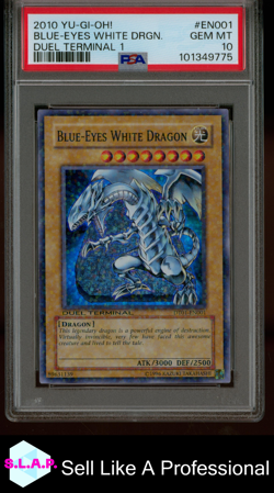 BLUE EYES WHITE DRAGON YU-GI-OH! - DUEL TERMINAL 1 DT01-EN001 2010 ENG PSA 10 - Image 1