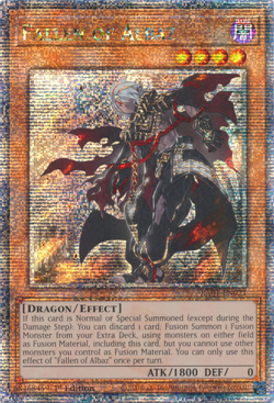 YUGIOH FALLEN OF ALBAZ 1ST EDITION QUARTER CENTURY SECRET RARE NM RA01-EN021 - Image 1