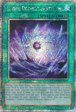 YUGIOH DIVINE DOMAIN BAATISTINA 1ST ED QUARTER CENTURY SECRET RARE NM DUNE-EN090 - Image 1