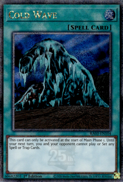 YUGIOH COLD WAVE 1ST EDITION QUARTER CENTURY SECRET RARE NM RA03-EN104 - Image 1