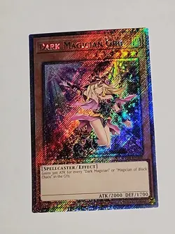 YUGIOH DARK MAGICIAN GIRL PLATINUM SECRET RARE NM RA04-EN107 MP24 ART - Image 1