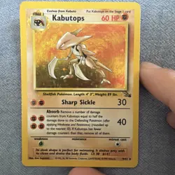 Pokemon TCG Kabutops Holo Rare Card 9/62 Fossil Unlimited LP- - Image 1