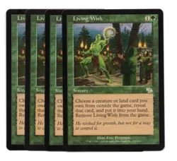 MTG Living Wish English 4 Card Set Play Used - Image 1