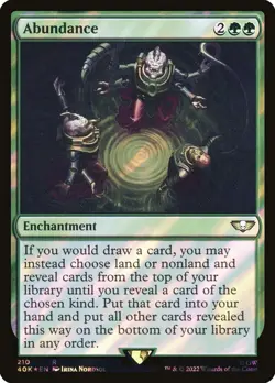 Abundance - 210* - NM - Warhammer 40,000 (40K) - Surgefoil - MTG - Image 1