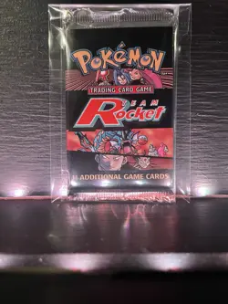 One Vintage Pokemon Team Rocket Unlimited Booster Pack Triple Art, Sealed, WOTC - Image 1