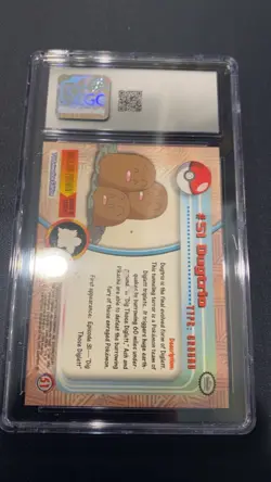 topps Pokemon TV Animation Edition Series 1 Rainbow Holo Foil #51 Dugtrio - Image 2