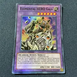 Yugioh Elemental Hero Gaia CT08-EN011 Super Rare Limited Edition NM - Image 2
