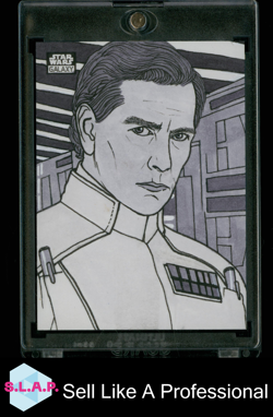 SKETCH CARD DIRECTOR KRENNIC TOPPS STAR WARS GALAXY 1/1 JAMISON MURDOCK - Image 1