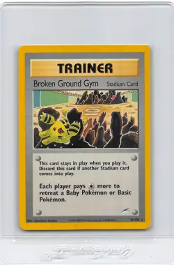 Broken Ground Gym 92/105 - RARE - Neo Destiny - VINTAGE POKEMON CARD - NM/LP - Image 1