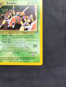 Pokemon Cards: Neo Genesis 1st Edition Uncommon: Ariados 27/111 - Image 4