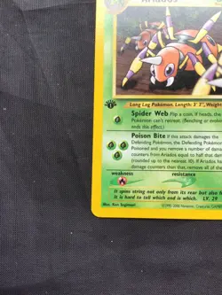 Pokemon Cards: Neo Genesis 1st Edition Uncommon: Ariados 27/111 - Image 5