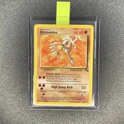 🔥 Hitmonlee 22/62 🔥 Original Non Holo Rare Fossil Set Pokemon Card WOTC 1999 - Image 1