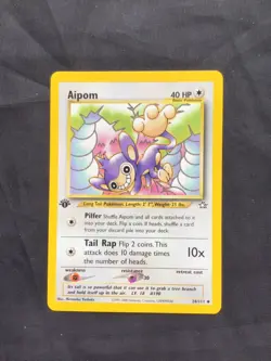 Pokemon Cards: Neo Genesis 1st Edition Uncommon: Aipom 26/111 - Image 1