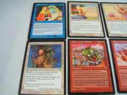 Lot of 38 Magic The Gathering Italian Mirage Cards Plus 17 Land (1996) - Image 1