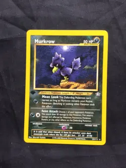 Pokemon Cards: Neo Genesis 1st Edition Rare: Murkrow 24/111 - Image 1