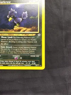 Pokemon Cards: Neo Genesis 1st Edition Rare: Murkrow 24/111 - Image 4