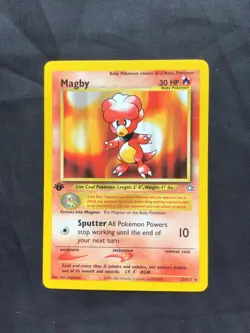 Pokemon Cards: Neo Genesis 1st Edition Rare: Magby 23/111 - Image 1