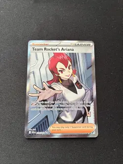Pokemon TCG Team Rockets Ariana Full Art Destined Rivals Card 224/182 - Image 1