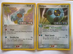 Pokemon Cards Ex Deoxys Bagon 52/107 & Shelgon 45/107 Reverse Holo Stamped - Image 1