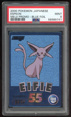 PSA 9 Espeon Holo Full Art Blue Foil Meiji Promo Japanese Pokemon Card - Image 1