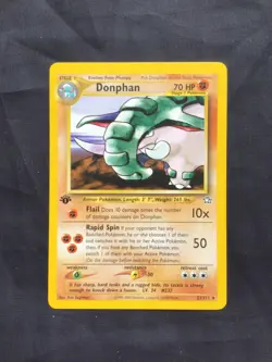 Pokemon Cards: Neo Genesis 1st Edition Rare: Donphan 21/111 - Image 1