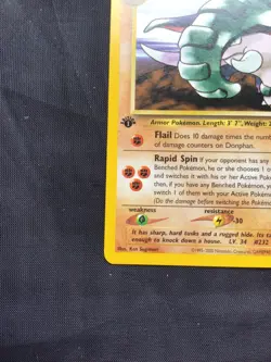Pokemon Cards: Neo Genesis 1st Edition Rare: Donphan 21/111 - Image 5