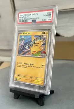 Pikachu 2024 World Championship Promo Card #190 PSA 10 - Image 2