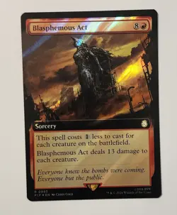 Mtg Fallout Blasphemous Act Extended Art NM Surge Foil - Image 1