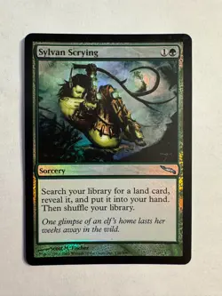 Sylvan Scrying Mirrodin Foil MTG Magic LP - Image 1