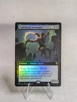 MtG - FOIL Extended Art - Nighthawk Scavenger - Zendikar Rising - (ZNR) - NM - Image 1