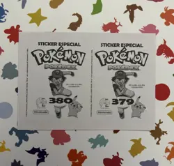 Pokemon Pokedex Latias & Registeel Flash Gold Foil Sticker NM CCG Collectible - Image 2