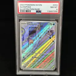 2023 Pokemon SVI EN Slowpoke Illustration Rare PSA 8 NM-MT - Image 3