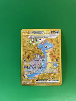 Pokemon TCG Lapras ex SVP 164 Terapagos UPC Gold Promo Exclusive NM/M - Image 1