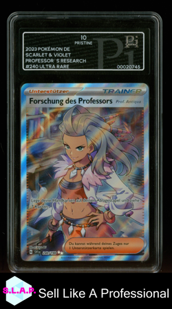 PROFESSOR S RESEARCH POKEMON 240/198 2023 SCARLET AND VIOLET GER UR PI 10 - Image 1