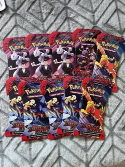 Pokemon Destined Rivals 10 Random Sleeved Booster Packs - Sealed - Image 1