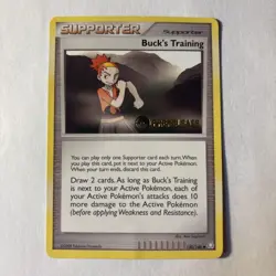 Pokemon Buck's Training 130/146 Legends Awakened Prerelease STAFF Promo LP - Image 1
