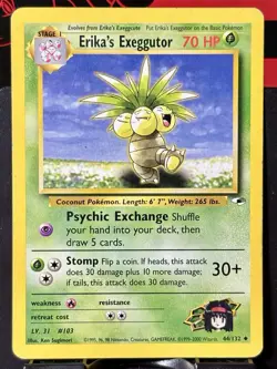 Erika's Exeggutor - Pokemon TCG - Gym Heroes - 44/132 - UNCOMMON ~ MP - Image 3