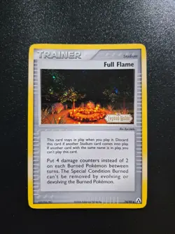 *Full Flame 74/92 Stamped Reverse Holo LP* 2006 Legend Maker* Pokemon TCG* - Image 1
