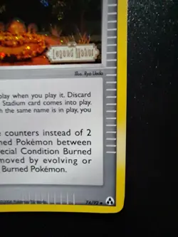 *Full Flame 74/92 Stamped Reverse Holo LP* 2006 Legend Maker* Pokemon TCG* - Image 2