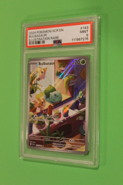 2024 POKEMON SCR EN ILLUSTRATION RARE BULBASAUR #143 PSA 9 - Image 1