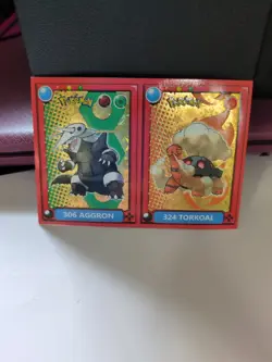 Aggron Torkoal Sticker Gold Star Foil Pokedex Flash Editorial Pokemon - Image 1