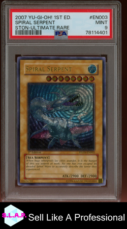 SPIRAL SERPENT YU-GI-OH! HOLO STRIKE OF NEOS EN003 2007 EN PSA 9 - Image 1