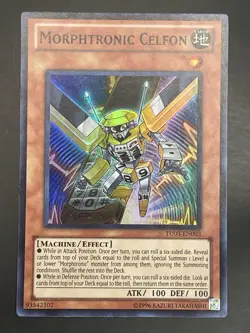 YUGIOH MORPHTRONIC CELFON SUPER RARE VERY GOOD CONDITION TU03-EN003 - Image 1