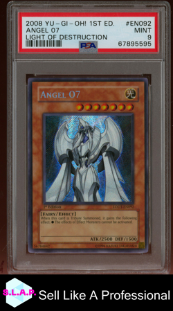 ANGEL 07 YU-GI-OH! HOLO LIGHT OF DESTRUCTION EN092 2008 EN PSA 9 - Image 1