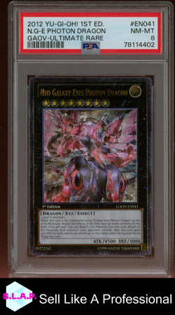 NEO GALAXY-EYES PHOTON DRAGON YU-GI-OH! GALACTIC OVERLORD EN041 2012 EN PSA 8 - Image 1