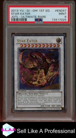 STAR EATER YU-GI-OH! HOLO JUDGMENT OF THE LIGHT EN047 2013 EN PSA 9 - Image 1