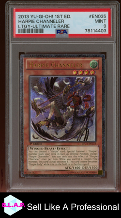 HARPIE CHANNELER YU-GI-OH! HOLO LORD OF THE TACHYON GALAXY EN035 2013 EN PSA 9 - Image 1