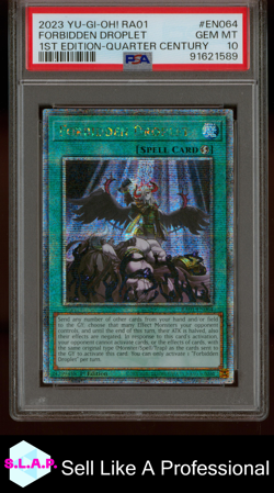 FORBIDDEN DROPLET YU-GI-OH! 25TH ANNIVERSARY RARITY COLL EN064 2023 EN PSA 10 - Image 1