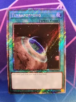 Terraforming RA04-EN084 Platinum Secret Rare 1st Edition Near Mint Condition - Image 1