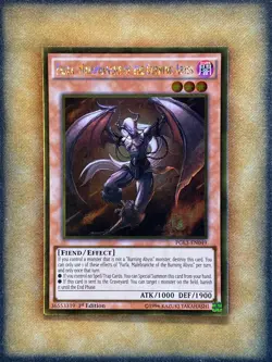 Yugioh Farfa, Malebranche of the Burning Abyss PGL3-EN049 Gold Rare 1st Ed NM - Image 1